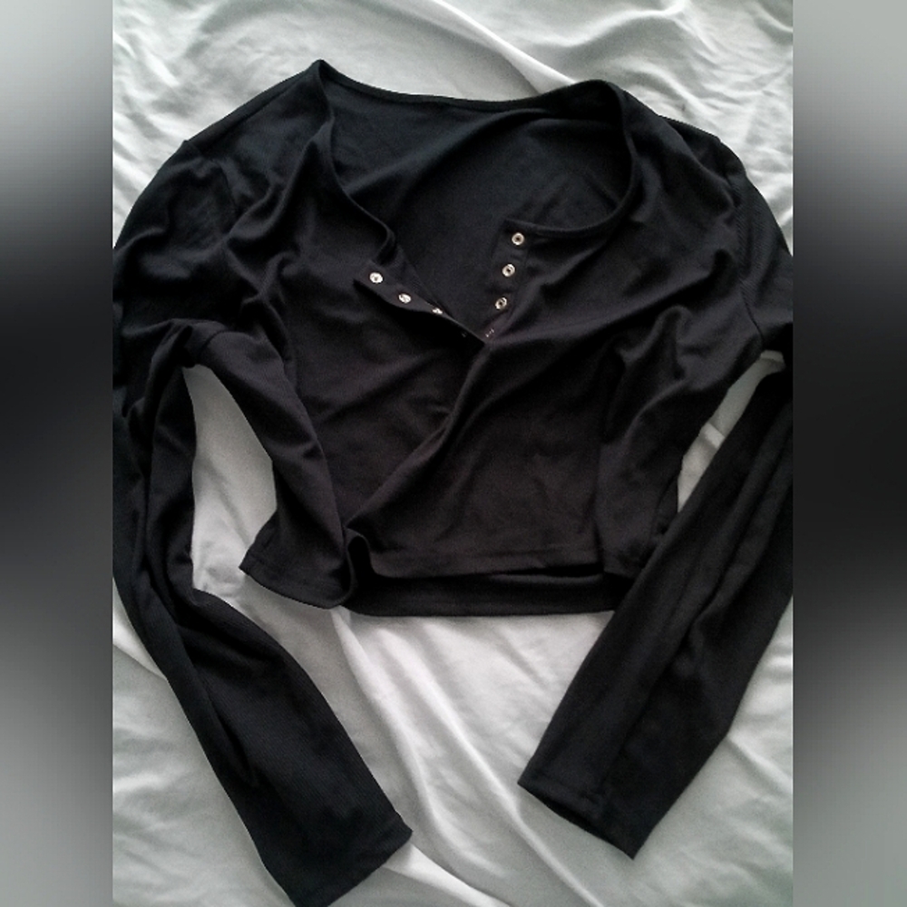Black Long Sleeve Women's Top